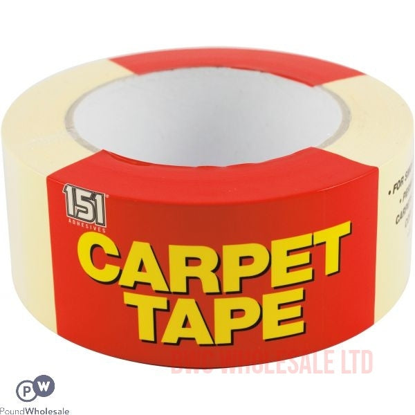 Double Sided Carpet To Floor Tape 10mm x 48 mm Adhensive Strong Sticky Rug