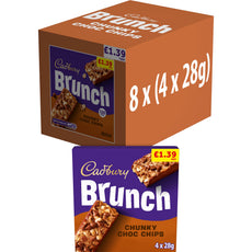 CADBURY BRUNCH BAR CHOC CHIP 8 x 112GM