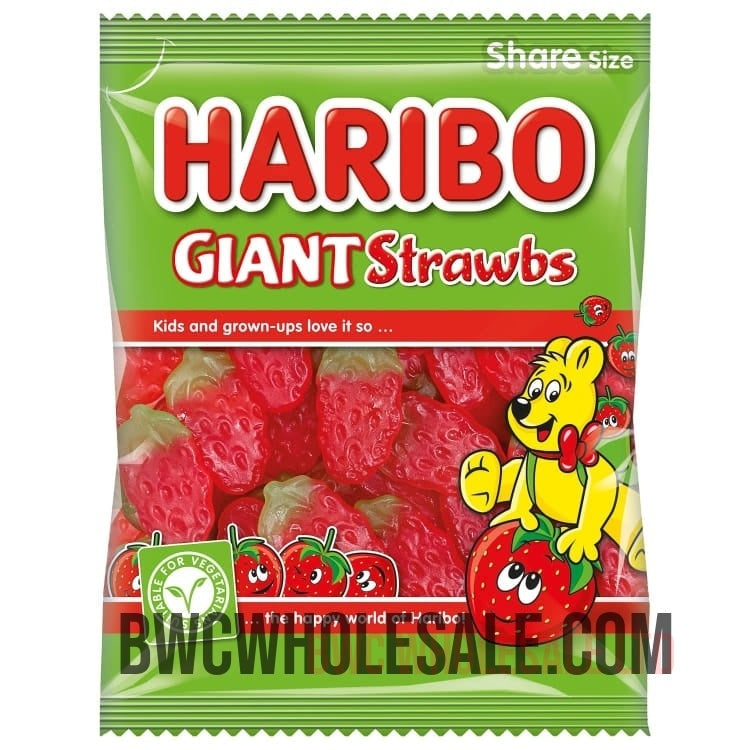 Haribo Giant Strawbs 175g X 8