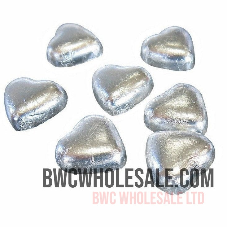 Kingsway Silver Foiled Hearts 1Kg