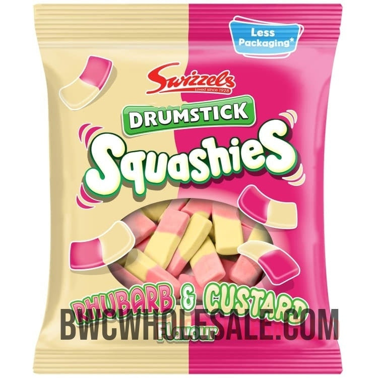 Swizzels Drumsticks Squashies 160g - Rhubarb & Custard X 10