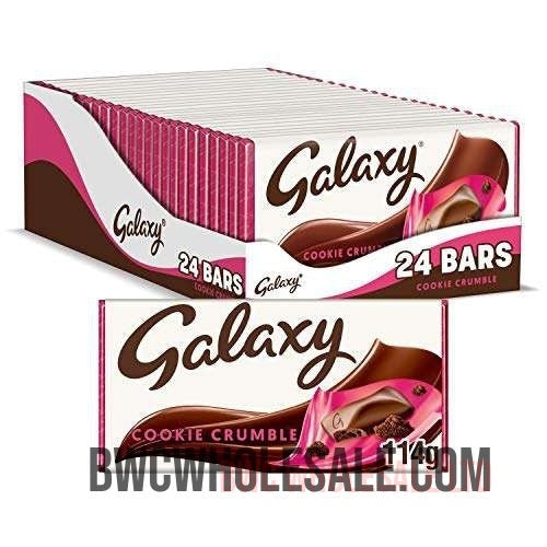 Galaxy Cookie Crumble Chocolate Bar of 114 g X 24