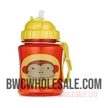 Skip Hop Toddler Sippy Cup with Straw, Zoo Straw Bottle, Monkey