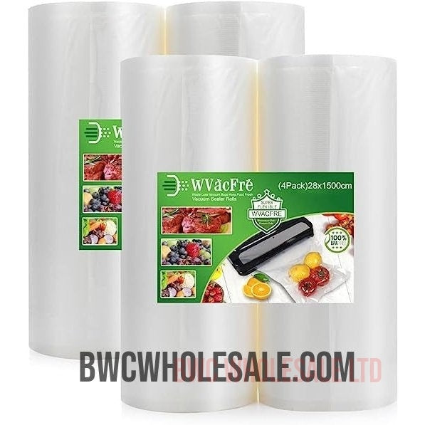 4 Pack 28x1500cm Textured Vacuum Sealer Bags