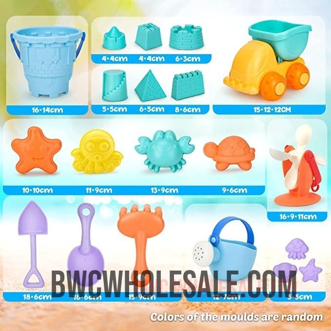 Dreamon Beach Toys for Kids | Sand Toys for Sand Pit with Mesh Bag, Bucket and Spade