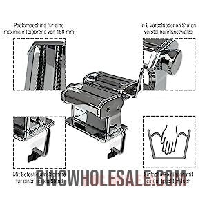 Pasta Machine 150 mm Dough Width Adjustable 9 Levels of Dough Roller