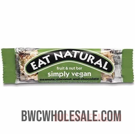 Eat Natural Simply Vegan Peanuts Coconut & Chocolate Bars 12 x 45g