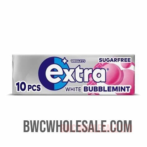 Extra White Chewing Gum, Sugar Free Bubblemint X 30 Packs