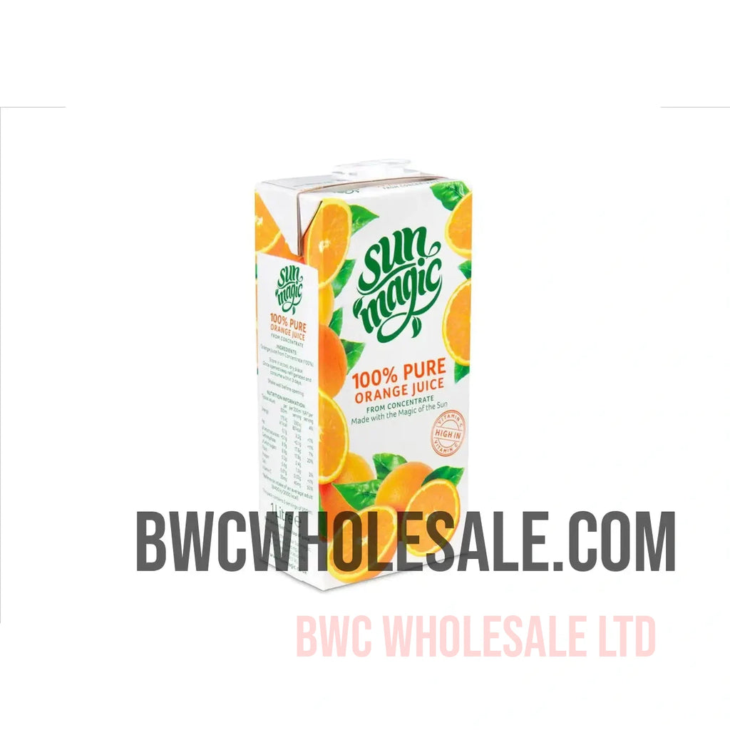 Sunmagic100% Pure orange Juice 1 Ltr X 12