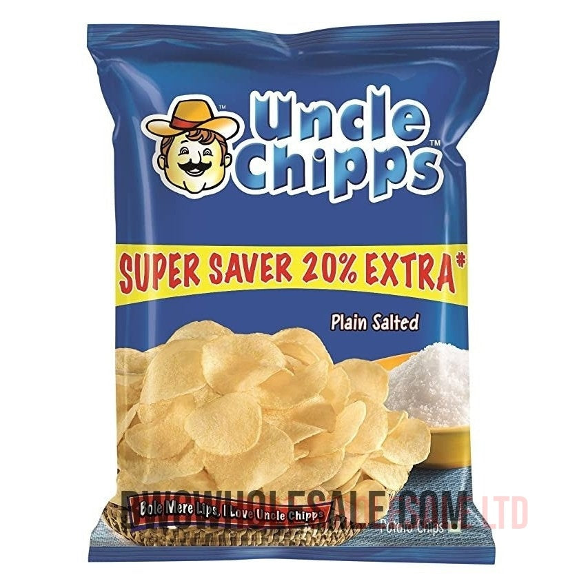 Uncle chipps Plain Salted  (Pack Of 12)