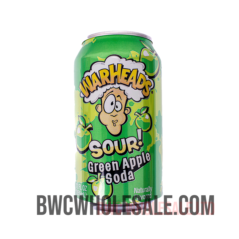 Warheads Sour Green Apple Soda X 12