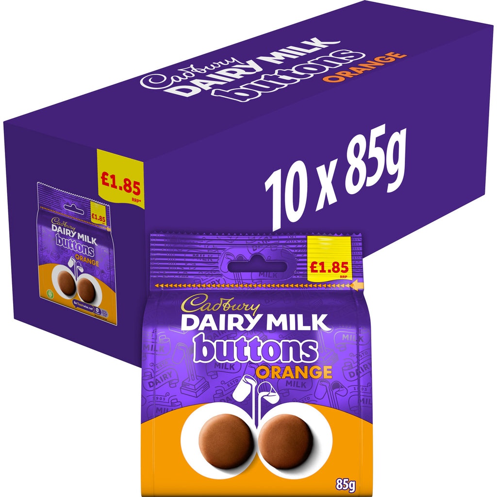 CADBURY DAIRY MILK BUTTONS ORANGE 10 x 85GM