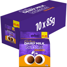 CADBURY DAIRY MILK BUTTONS ORANGE 10 x 85GM