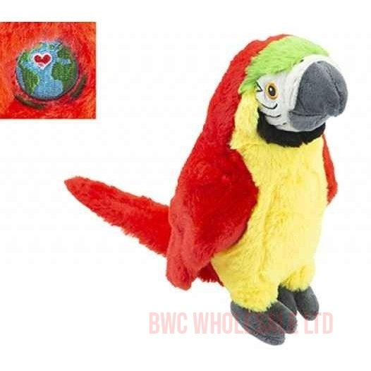 Eco Plush Parrot Size: 9" Soft Toy For Kids