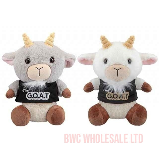 The Goat Soft Plush Toy Size: 23cm 2 Assorted