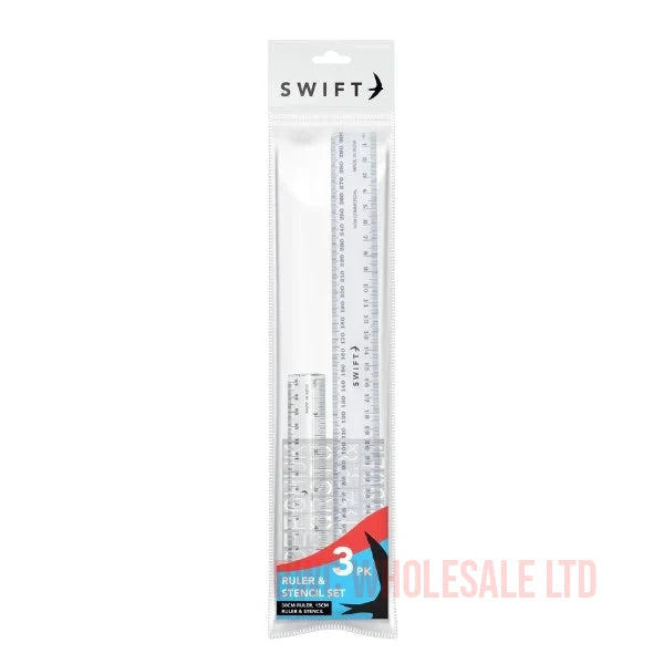 Martello 3 Pcs Ruler & Stencil Set