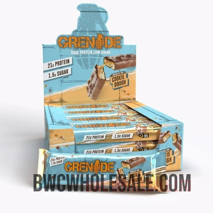 GRENADE CHOCOLATE CHIP COOKIE DOUGH PROTEIN BAR X 24