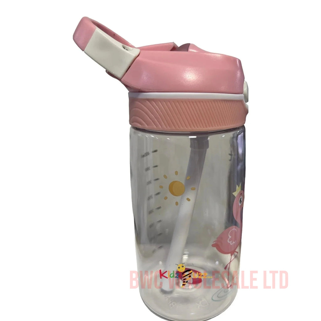 Water Bottle Flamingo W/Lock 480ml X 3