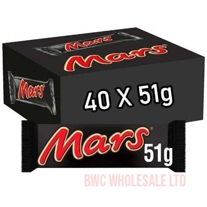 MARS Chocolate Standard 40x 51g Bars Original Fresh Stock