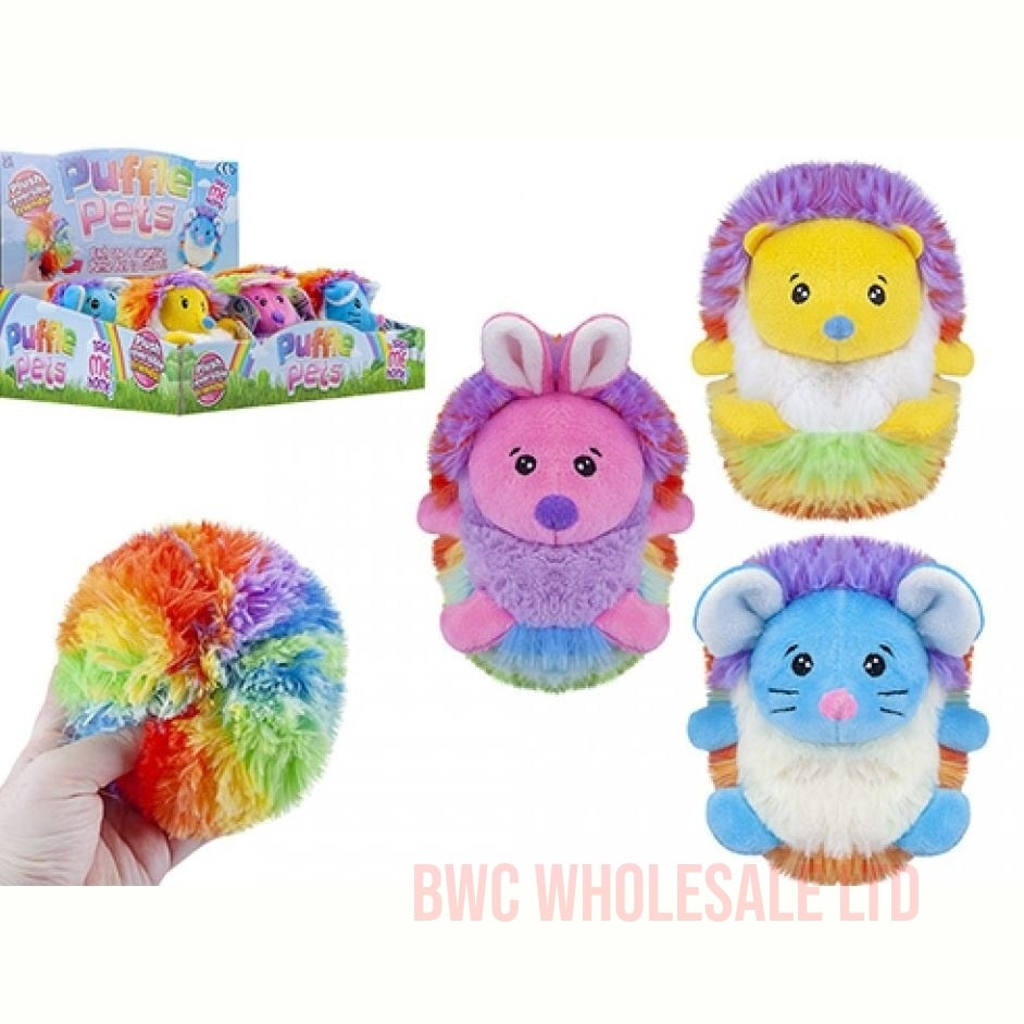 Soft Puffle Pets Rainbow Mix 10CM 3 Assorted Pets