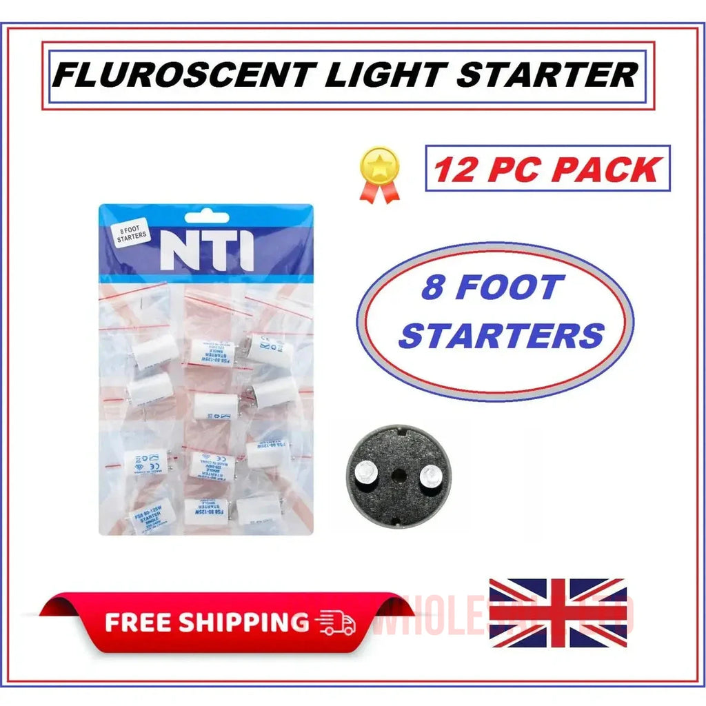 12 PC PACK 8 FOOT STARTERS 220-240V QUALITY FREE UK DELIVERY ORIGINAL WHOLESALE