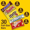 M&M's, Snickers, Twix & More, Mixed Chocolate Bar Variety Bulk Box, 30 Bars