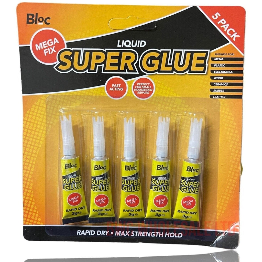 5 Pack Stick It Super Glue All Purpose Strong Adhesive Superglue 3g tubes