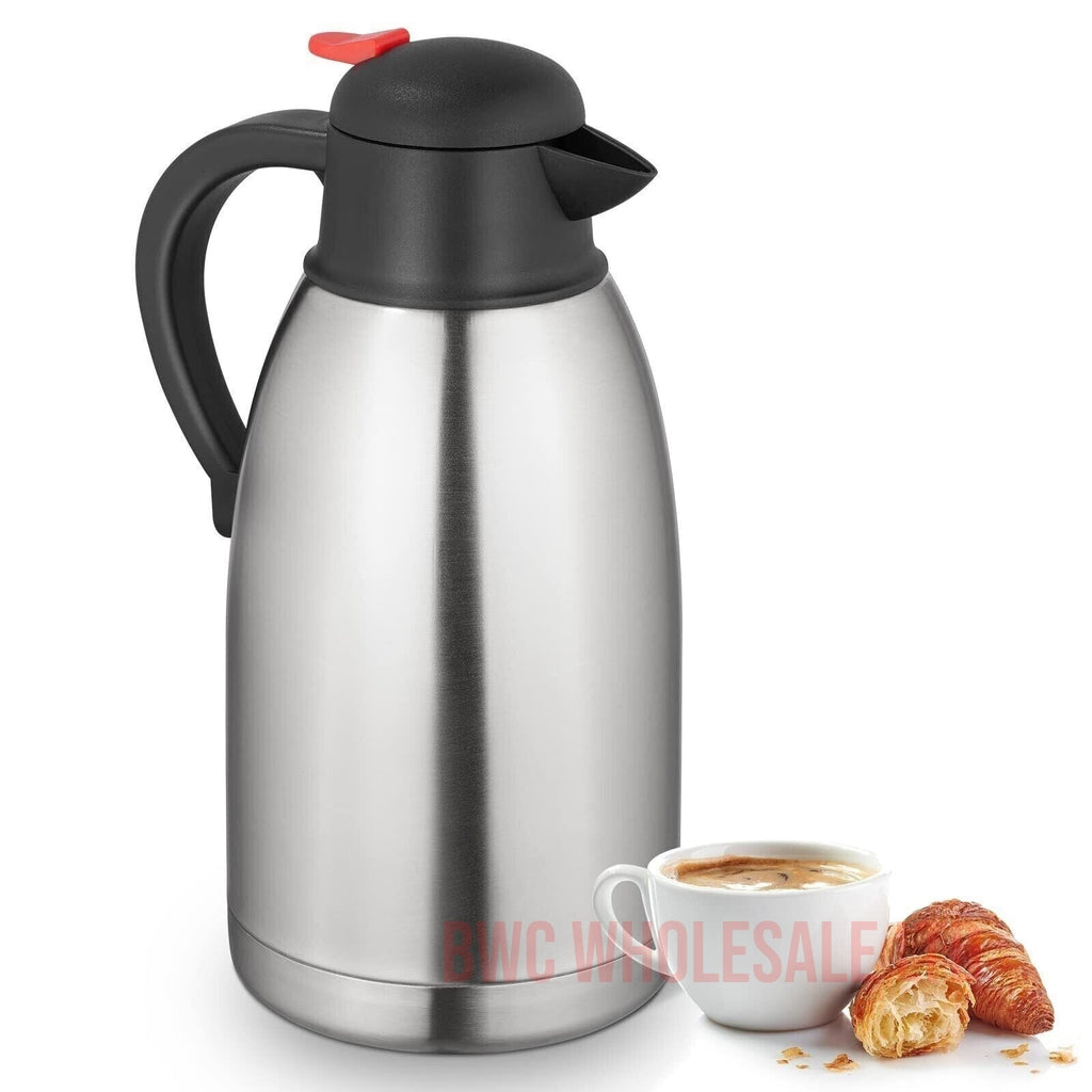 Stainless Steel Tea Pot Insulated Vacuum Jug Flask Coffee Travel Thermo Large 3L