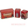 New English Teas British Traditions London Bus 3x Mini Tea Tin Gift Pack