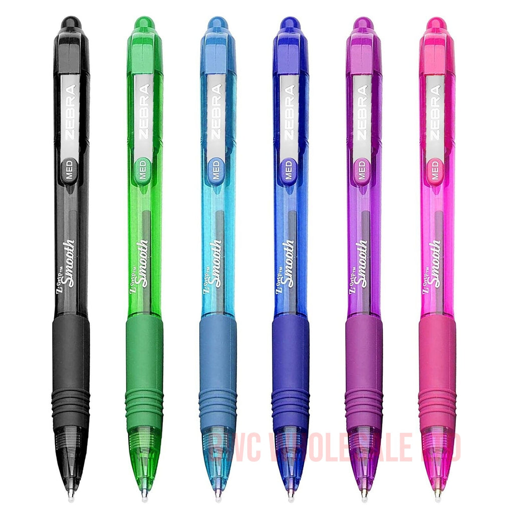 Zebra Z-Grip Smooth - Retractable Ballpoint Pen - 6 Pack