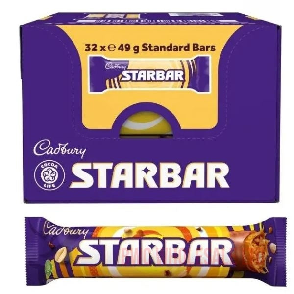 Cadbury Starbar Chocolate Bar 49g( 32 Pack )per, Christmas,Birthday,Easter Gift