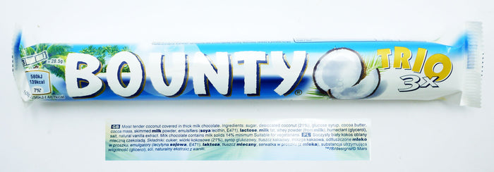 BOUNTY BAR TRIO SINGLE 21 x 85GM